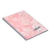 ピンクモダンイニシャルモノグラム ノートブック (右側)