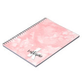 ピンクモダンイニシャルモノグラム ノートブック (左側)