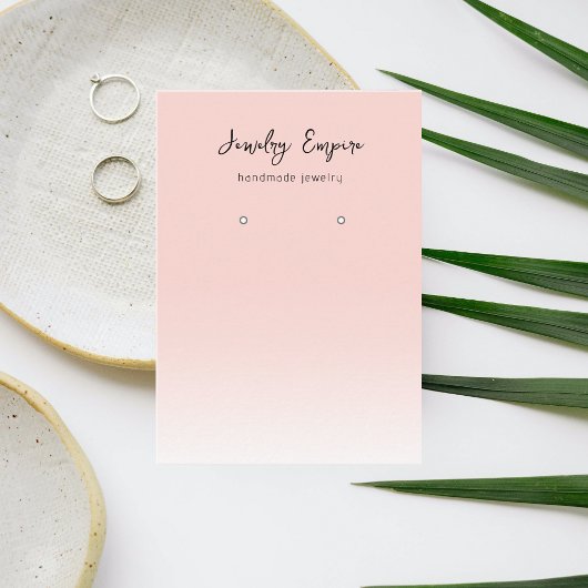 ピンクモダンイヤリングホルダー 名刺