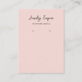 ピンクモダンイヤリングホルダー 名刺 (正面)