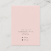 ピンクモダンイヤリングホルダー 名刺 (裏面)