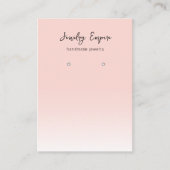 ピンクモダンイヤリングホルダー 名刺 (正面)