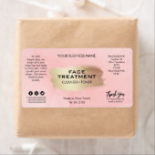 ピンクモダンインクのスキントリートメントラベル ラベル (インサイチュ)