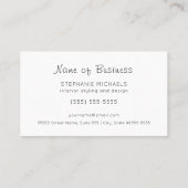 ピンクモダンインテリア装飾具レトロ椅子 名刺 (裏面)