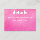 ピンクモダンウォーター色トレンディーバルミツワー エンクロージャーカード (正面)