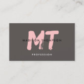 ピンクモダンエステ、ブレイド、PMU Lash Tech 名刺 (正面)