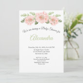 ピンクモダンエレガントのポピーフローラ卒業Annou 案内状 (スタンド正面)