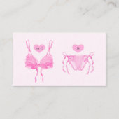 ピンクモダンエレガントのランジェリーシャワー エンクロージャーカード (正面)