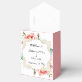 ピンクモダンエレガントフローラニカ招待状 フェイバーボックス (オープン)