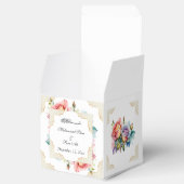 ピンクモダンエレガントフローラニカ招待状 フェイバーボックス (オープン)