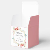 ピンクモダンエレガントフローラニカ招待状 フェイバーボックス (オープン)