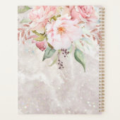 ピンクモダンエレガントローズ牡丹フローラ大理石 プランナー手帳 (裏面)