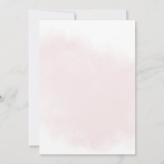 ピンクモダンエレガント赤面フローラブライダルシャワー 招待状 (裏面)