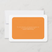 ピンクモダンオはっきりしたレンジグラディエントウェディングRSVP 出欠カード (裏面)