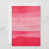 ピンクモダンオグラデーションワーターカラーフォトガール誕生 案内状 (裏面)