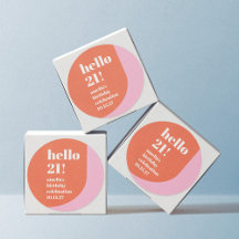 ピンクモダンオレンジキュイはっきりしたー21歳の誕生日カスタム