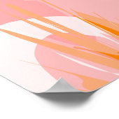 ピンクモダンオレンジブルー抽象芸術アート16x20 ポスター (角)