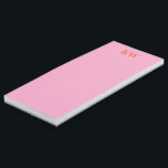 ピンクモダンオレンジモノグラムイニシャルパーソナライズされた マグネットノートパッド<br><div class="desc">このピンクのオレンジのモノグラムモダンイニシャルノートパッパーソナライズされたドでスタイリッシュに整理。ピンク鮮やかとオレンジの色合いがイニシャルと組み合わされユニークて、シックでシックなカスタムtouchを作り出し、デスクを明るくする。アイディア、To-Do、または心のこもったメモを一緒に書き留めるのに最適しゃれている。</div>
