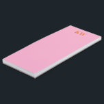 ピンクモダンオレンジモノグラムイニシャルパーソナライズされた マグネットノートパッド<br><div class="desc">このピンクのオレンジのモノグラムモダンイニシャルノートパッパーソナライズされたドでスタイリッシュに整理。ピンク鮮やかとオレンジの色合いがイニシャルと組み合わされユニークて、シックでシックなカスタムtouchを作り出し、デスクを明るくする。アイディア、To-Do、または心のこもったメモを一緒に書き留めるのに最適しゃれている。</div>