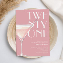 ピンクモダンカクテル21歳の誕生日