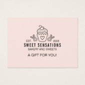 ピンクモダンカップケーキベーカリーギフト券 (正面)