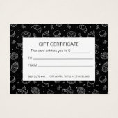 ピンクモダンカップケーキベーカリーギフト券 (裏面)