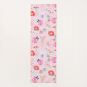 ピンクモダンガーデンフローラ ヨガマット (裏面)