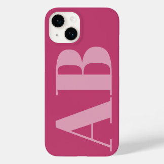 ピンクモダンガーリーイニシャルミニマルモノグラムケース Case-Mate iPhone 14ケース