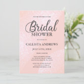 ピンクモダンガーリーグリッター幾何ブライダルシャワー 招待状 (スタンド正面)