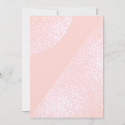 ピンクモダンガーリーグリッター幾何学模様 招待状 (裏面)