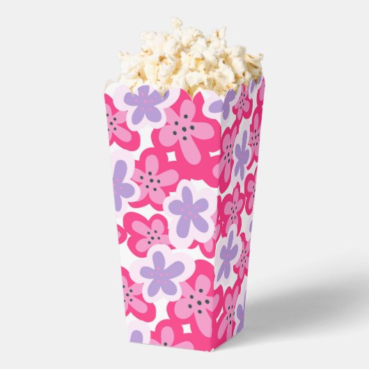 ピンクモダンガーリーパープルフローラトレンディー熱帯 フェイバーボックス (はじけた状態)