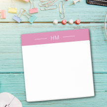 ピンクモダンガーリーモノグラムイニシャル