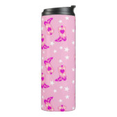 ピンクモダンガーリー女性のカーボーイウエスタンブーツスターズピンク タンブラー (回転左)