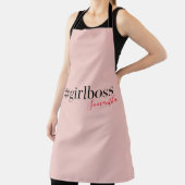 ピンクモダンガールボス&名前 |ギフ最高のガーリート エプロン (インサイチュ)