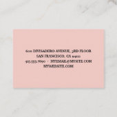 ピンクモダンガールボス&名前 |ギフ最高のガーリート 名刺 (裏面)