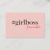 ピンクモダンガールボス&名前 |ギフ最高のガーリート 名刺 (正面)