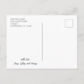 ピンクモダンガール生誕発表葉書 案内ポストカード (裏面)