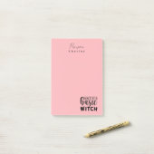 ピンクモダンクおもしろいユーモアのハロウィーン ポストイット (デスク上)