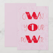 ピンクモダンクはっきりしたカラフルレッド女子デイカード シーズンカード (正面/裏面)