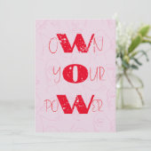 ピンクモダンクはっきりしたカラフルレッド女子デイカード シーズンカード (スタンド正面)