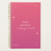 ピンクモダンクエレガントメイクアップアーティストビジネス プランナー手帳