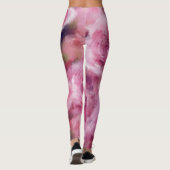 ピンクモダンクエレガントレッドローゼスフローラシックトレンディー レギンス (裏面)