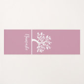 ピンクモダンクエレガント・クラシー・ツリーYOGAインストラクター ヨガマット (正面(横))