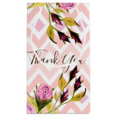 ピンクモダンクパターン（の模様が）ある スモールペーパーバッグ (裏面)