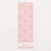 ピンクモダンクパーソナライズされた ヨガマット (正面)