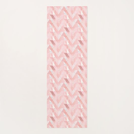 ピンクモダンクパーソナライズされた ヨガマット (裏面)