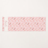 ピンクモダンクパーソナライズされた ヨガマット (正面(横))