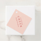 ピンクモダンクリスマスホリデーギフトラベル フェイバータグ (インサイチュ)