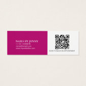 ピンクモダンク白エレガントフローラ爪、 ネイル割引 (裏面)