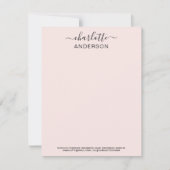 ピンクモダンク黒カスタム色書名事業 ノートカード (正面)